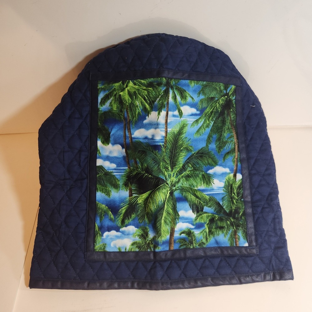 Handmade Quilted Appliance Cover/water bottle‎ Navy Blue Tropical Kitchen Decor